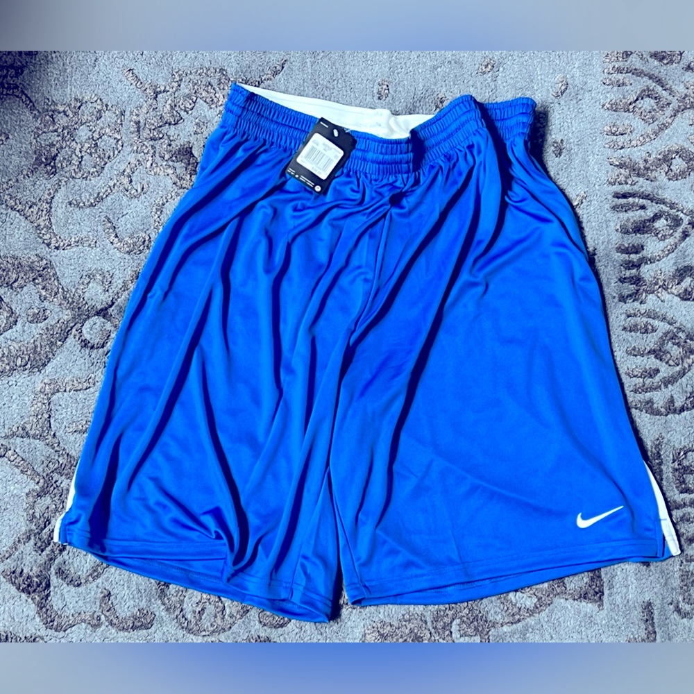 NIKE LACROSSE BLUE SHORTS NO POCKETS XXL MENS NWT